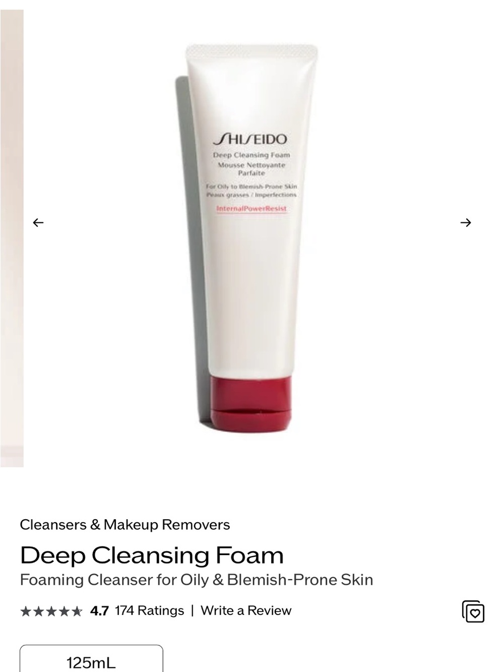 Shiseido Deep Cleansing Foam - White Tube with Burgundy Accents